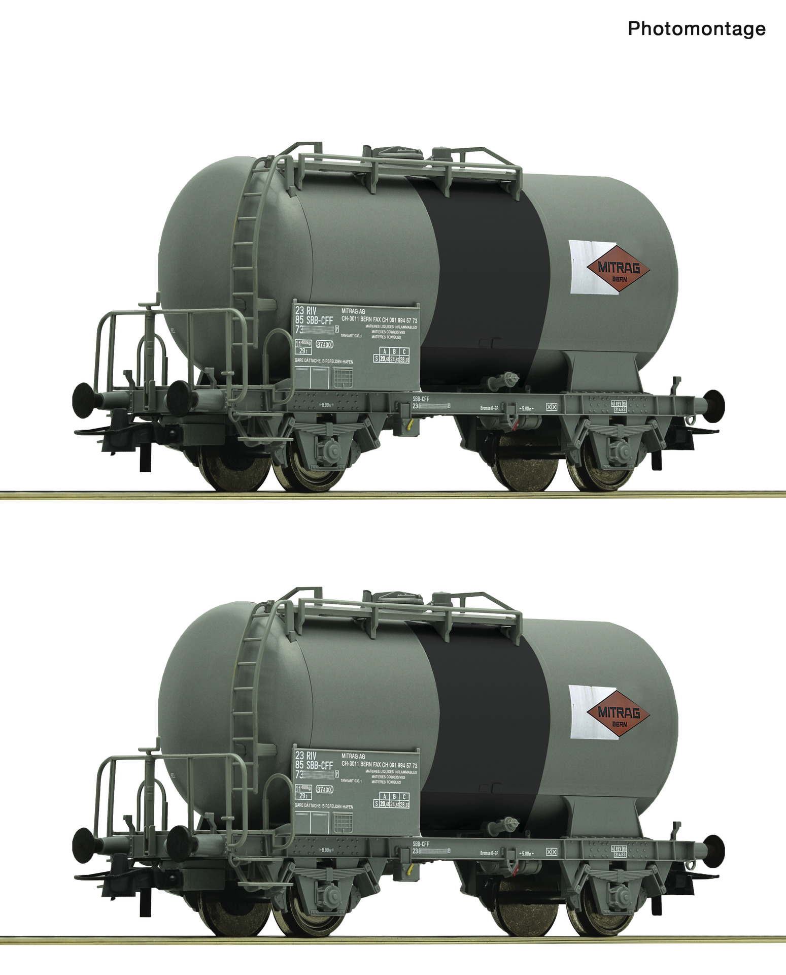 ROCO 6600196 Spur H0 2er Set Kesselwagen Mitrag       79,9