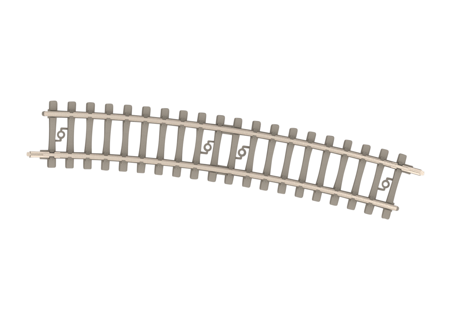 Minitrix 14517 Spur N Gebogenes Gleis mit Betonsch    3,19