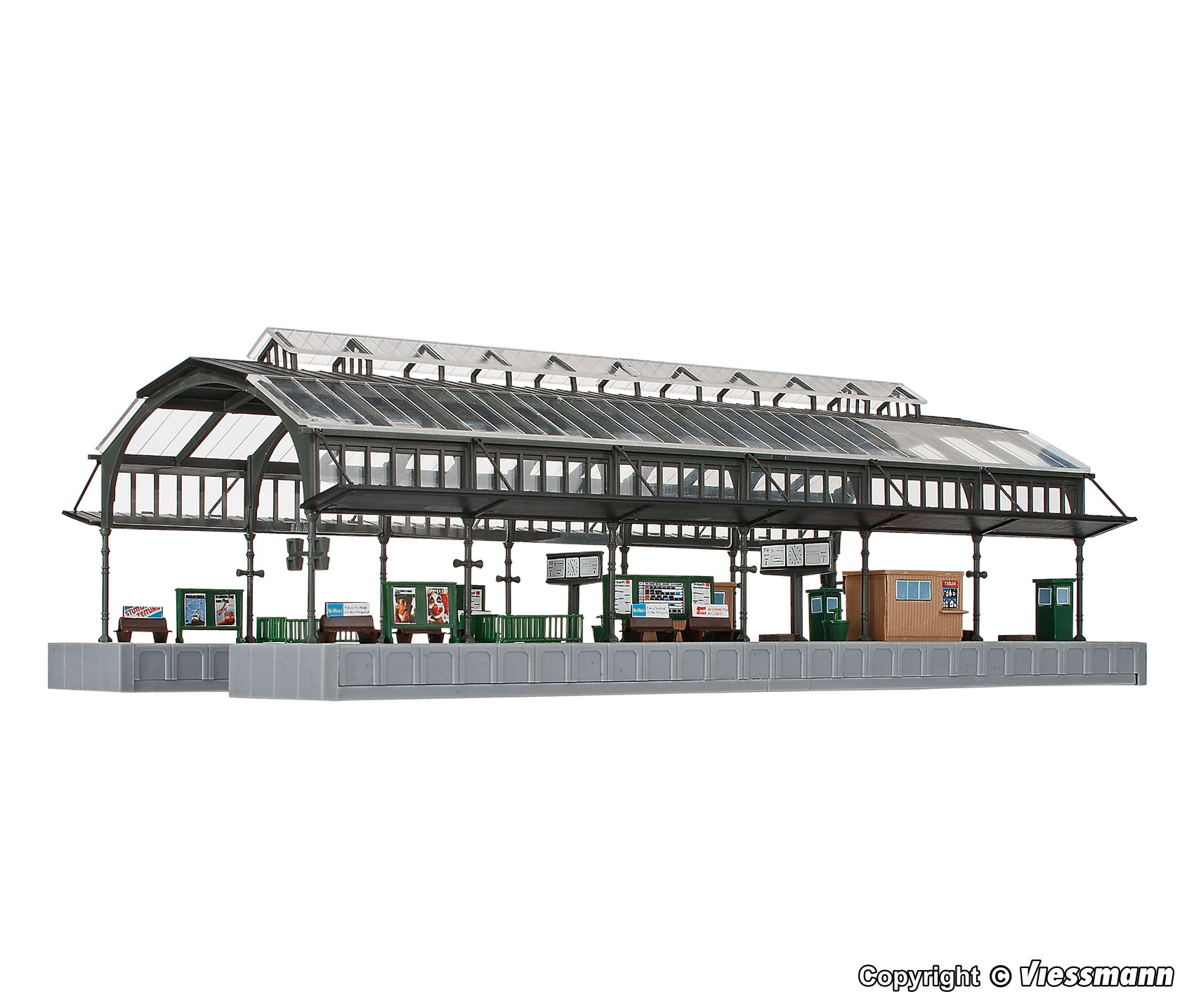 Kibri 37758 Spur N Bahnsteighalle, grau            38,95