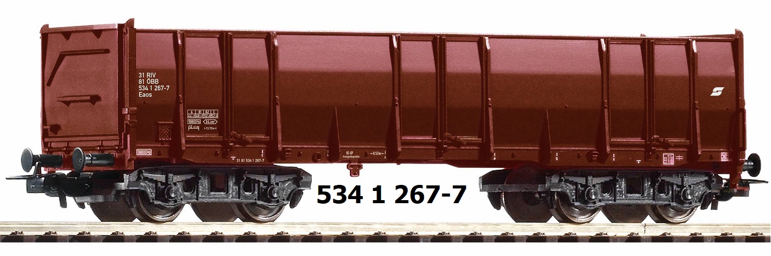 Piko 98546D3 Spur H0 Hochbordwagen Eaos ÖBB braun #3 Ep 5 ey