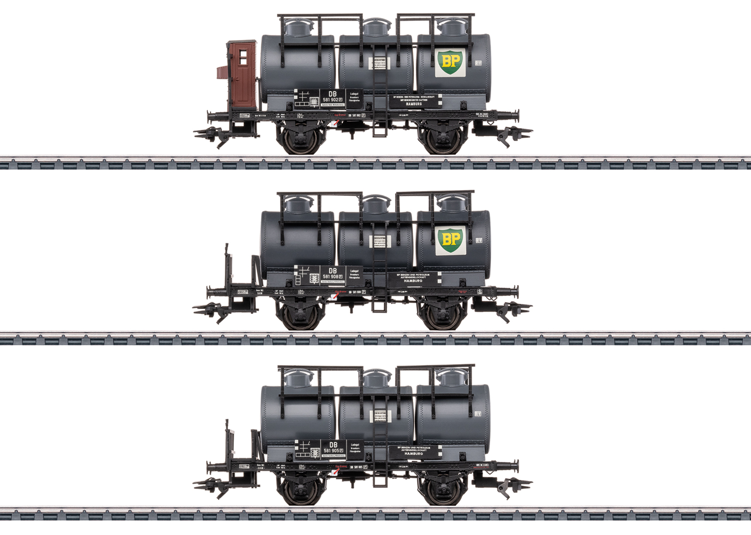 Märklin 46491 Spur H0  Kesselwagen-Set mit drei Behältern169
