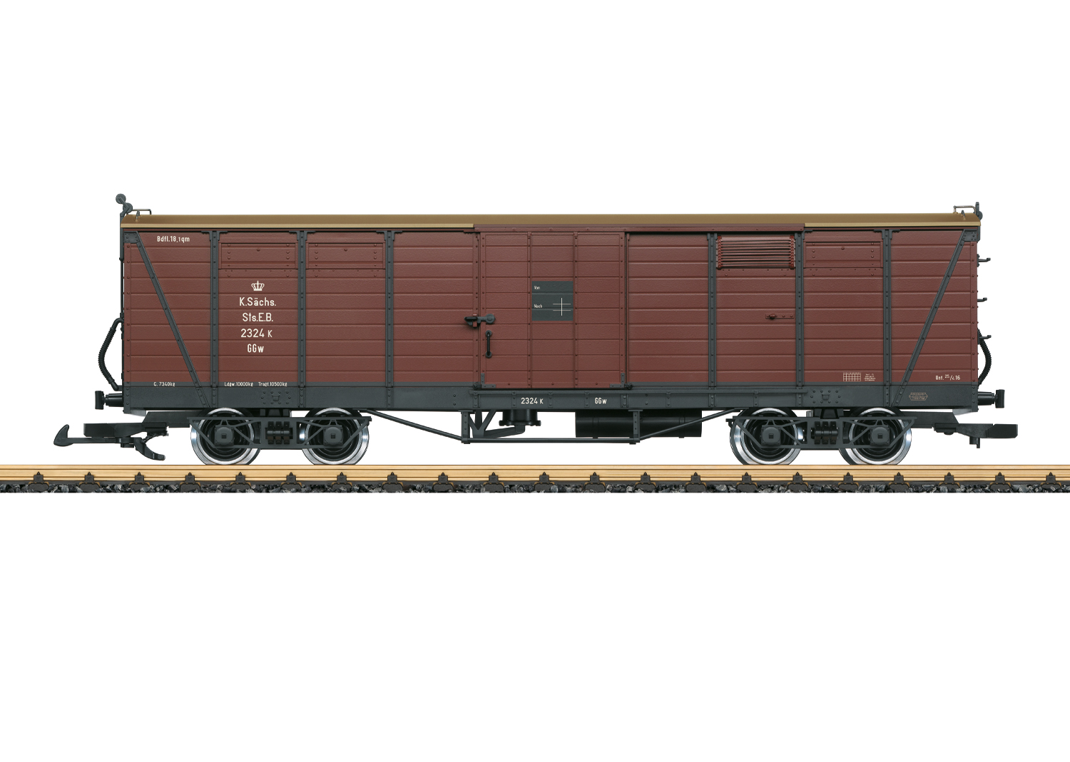 LGB 43604 Spur G Ged.Güterwagen K.Säch.Sts.E.B        289
