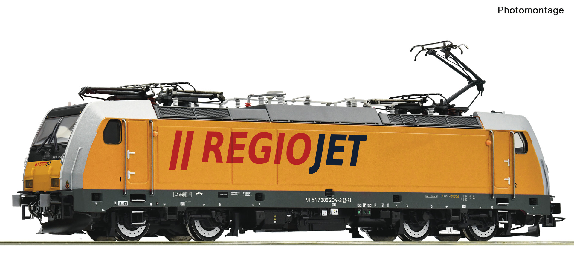 ROCO 7510102 Spur H0 E-Lok BR 386 Regiojet DC-Sound DC359,9