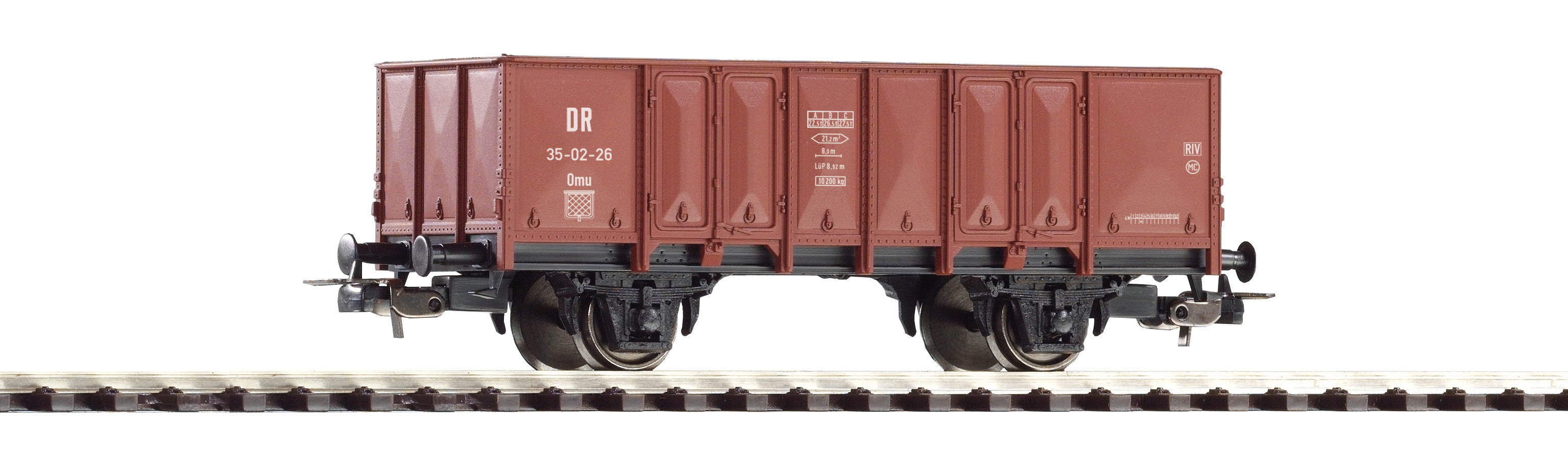 PIKO 58742 H0 Offener Gueterwagen Omu DR II