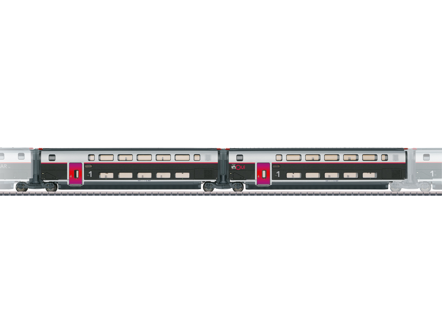 Märklin 43428 Spur H0  Ergänzungswagen-Set 1 zum TGV INOUI