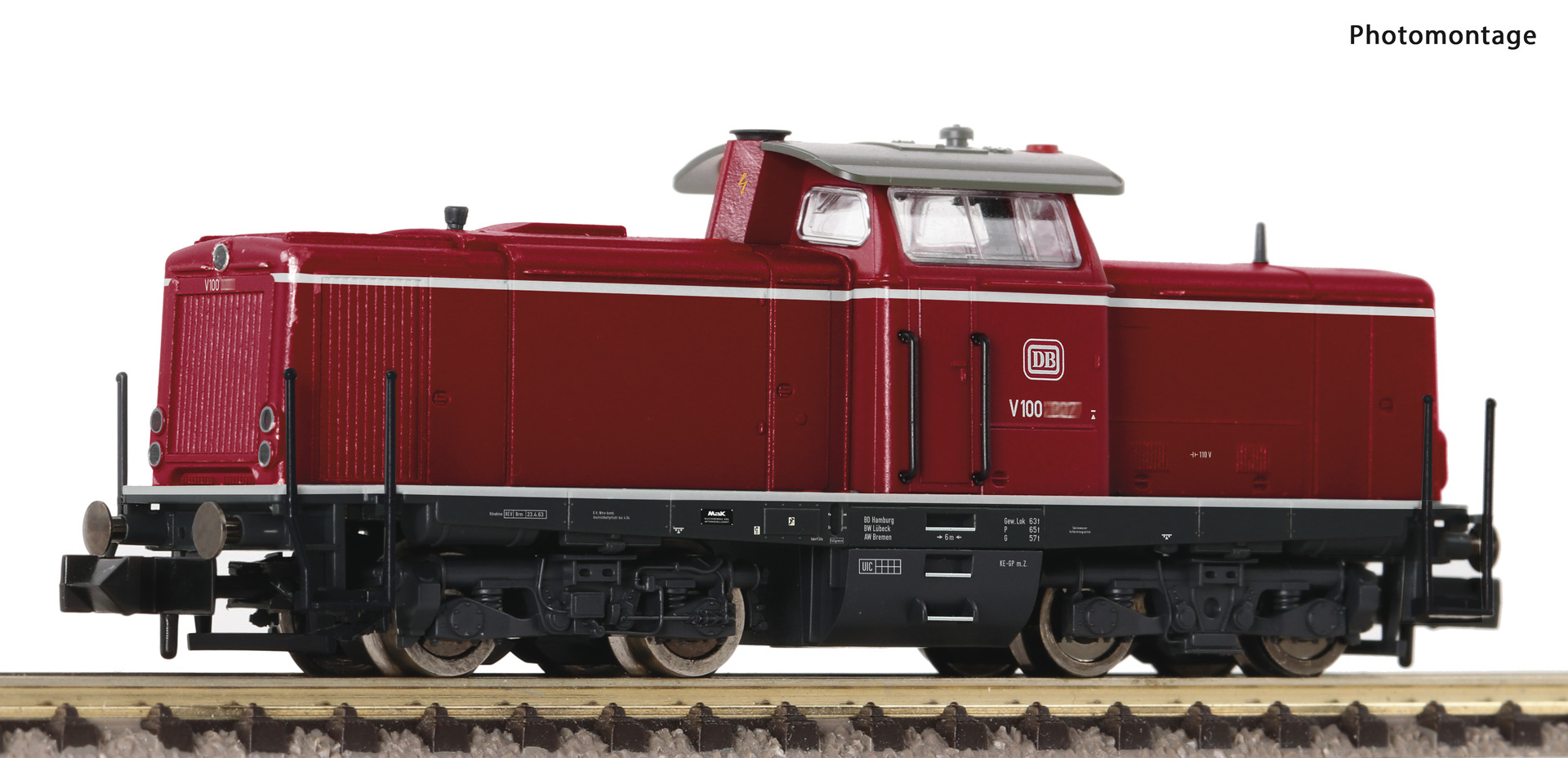 FLEISCHMANN 7370016 Spur N  Diesellok V100.2! rot Snd.294,9