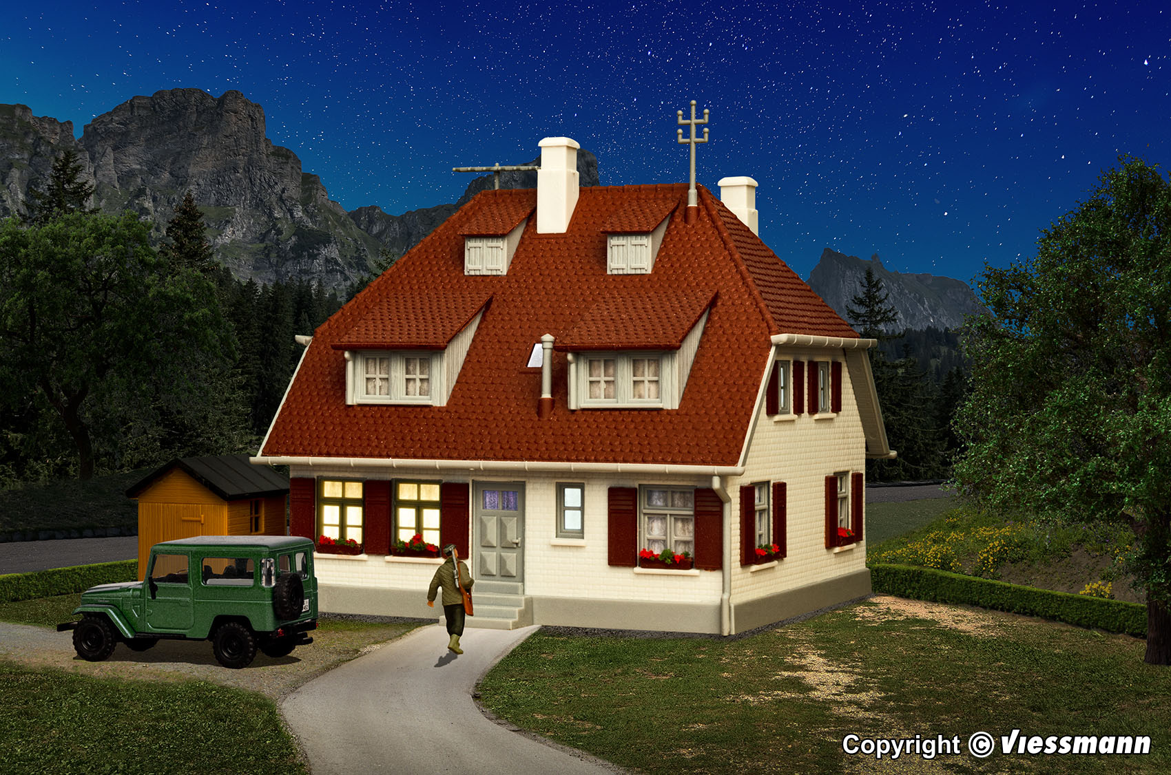 Kibri 38725 Spur H0 Einfamilienhaus Bergwald       35,5
