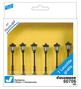 Viessmann 60706 Spur H0 Parklaterne 5+1, LED warmw 65,95