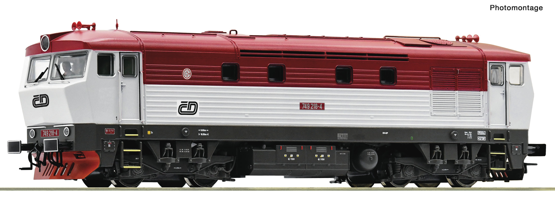 ROCO 7300054 Spur H0 Diesellok Rh 749 CD DC           249,9