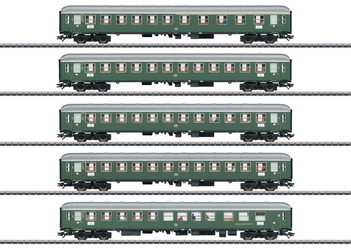 Märklin 43935 Spur H0 D-Zug Set 1 D96 50 Figuren+LED-Bel.#ey
