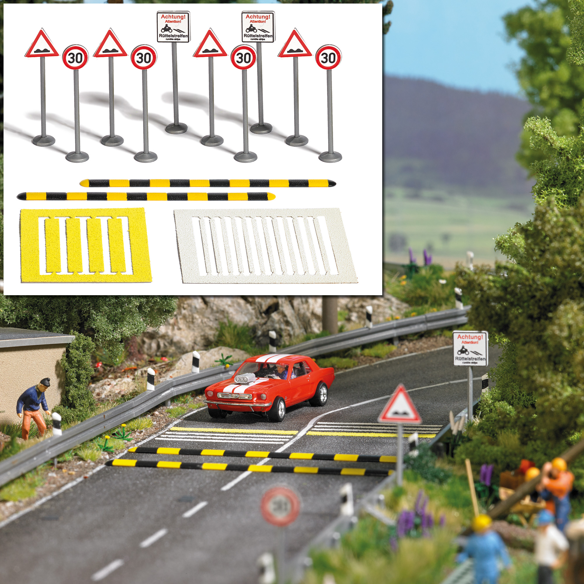 Busch 1110 Spur H0 Verkehrsberuhigungs-Set H0         14,99