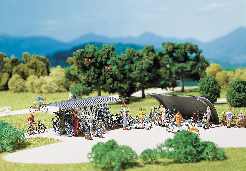 Faller 272535 Spur N 2 Fahrradständer mit Fahrrädern