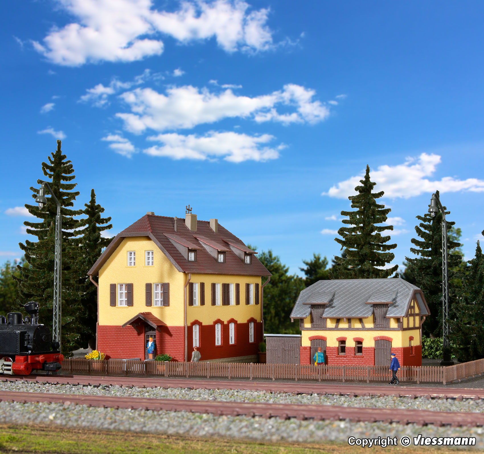 Kibri 37112 Spur N Eisenbahnergebaeude mit Neb     36,95