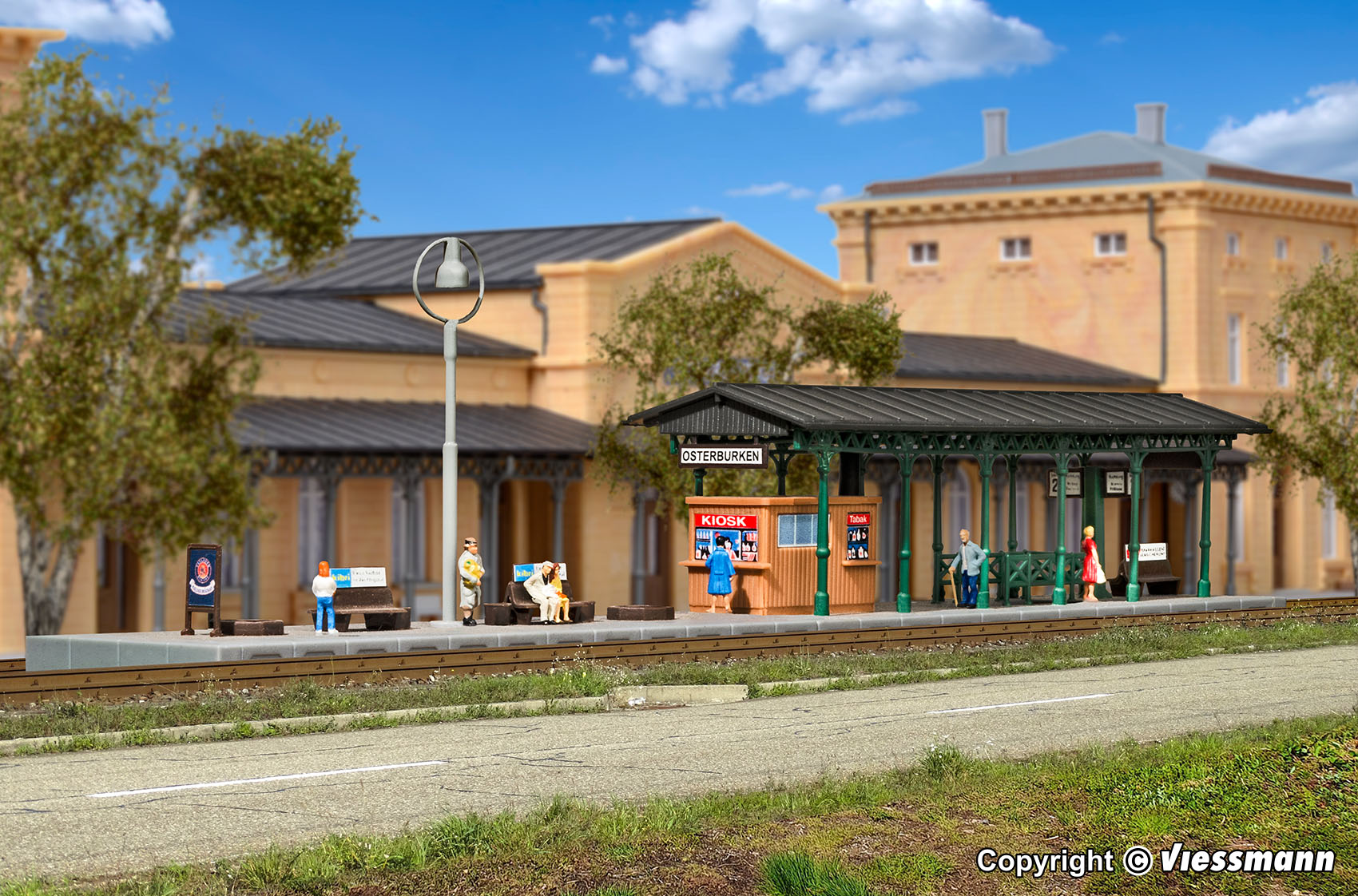 Kibri 37754 Spur N Bahnsteig mit LED-Bel.          37,95