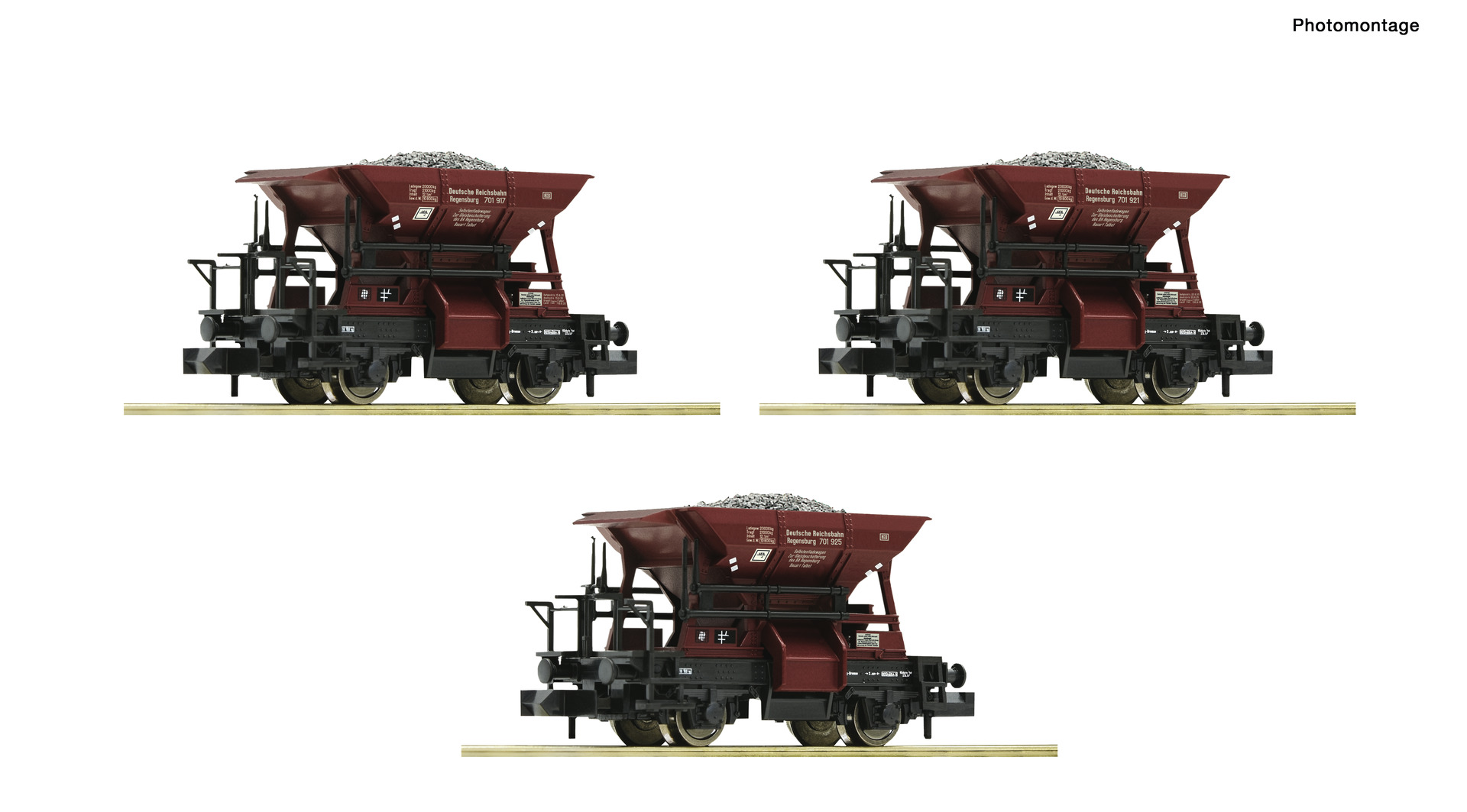 Fleischmann 822706 Set 3 Schotterwagen Bauart Talbot DR Ep 2