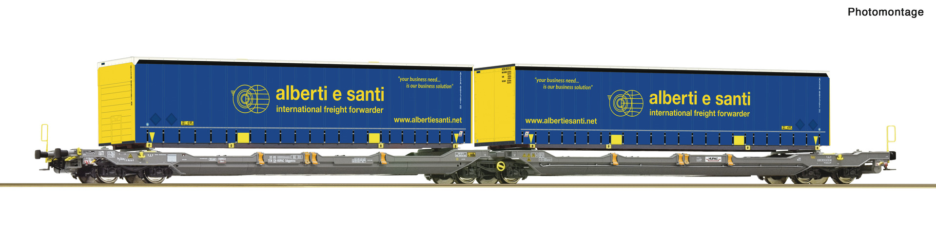 ROCO 6600137 Spur H0 Doppeltwg. T3000e Hupac + Alberti119,9