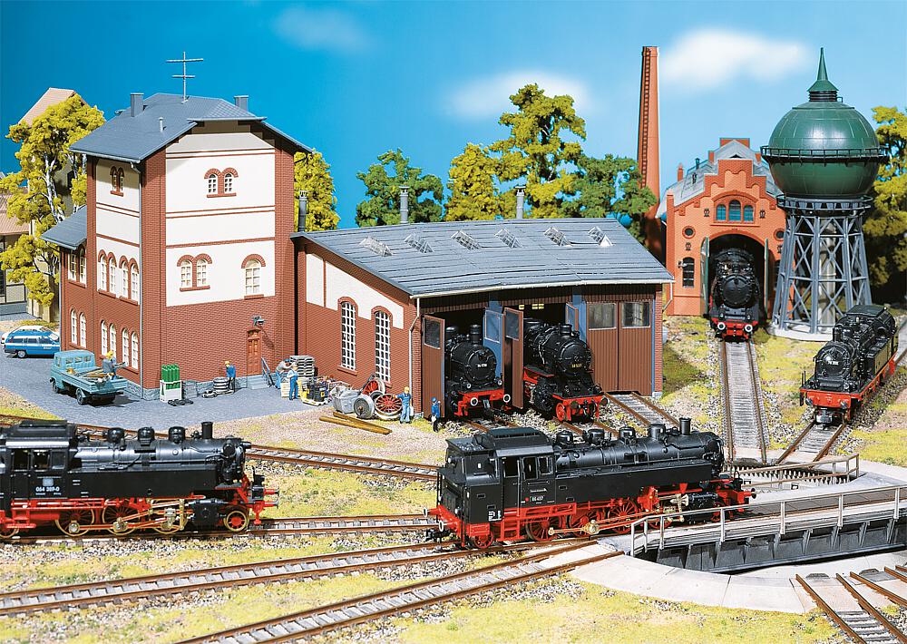 Faller 120176 Spur H0 Ringlokschuppen, 3-ständig          86