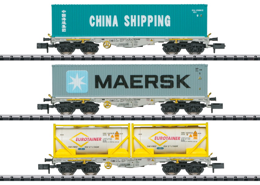 Spur N Güterwagen-Set Containertrans 022      ey[UVP 159   ]