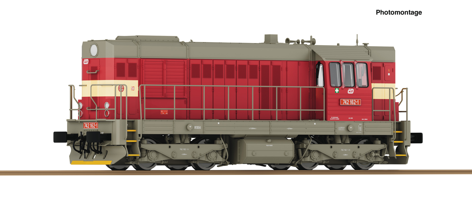 ROCO 7310014 Spur H0 Diesellok Rh 742 CD DC-Sound DCC 344,9