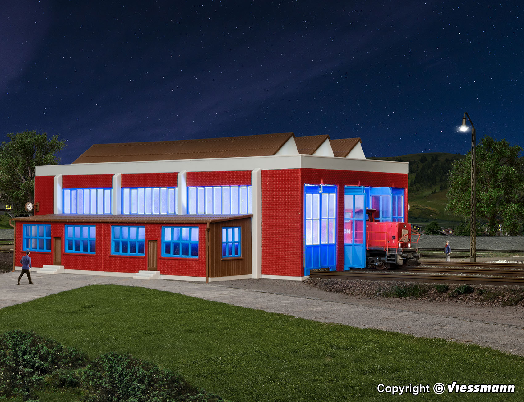 Kibri 37806 Spur N Lokschuppen dreistaendig        38,95