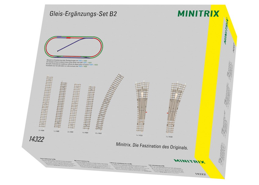 Minitrix 14322 Spur N Gleis-Ergänzungs-Set B2         135