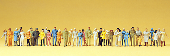 Spur H0 Stehende und gehende Passante            Preiser H0