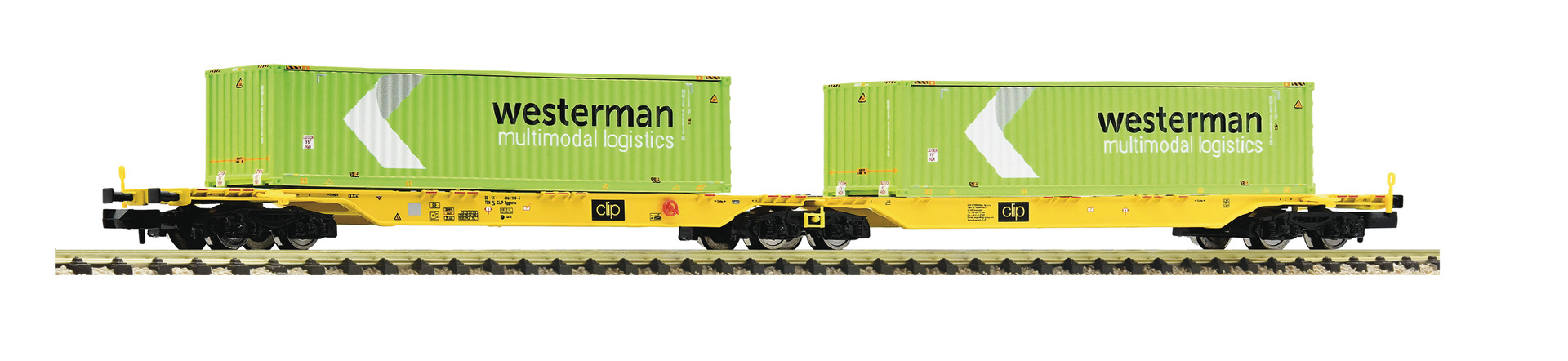 Fleischmann 825342 Spur N DoppelContainerltragwagen Clip Ep6