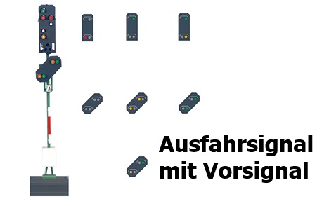 Märklin 76496 Spur H0  Lichthauptsignal mit Lichtvorsi129