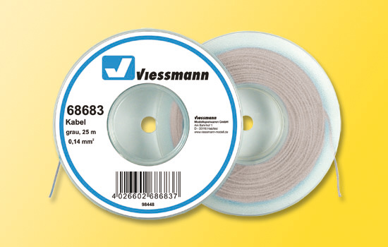 Viessmann 68683 Spur Kabel 25 m, 0,14 mm², grau    8,95