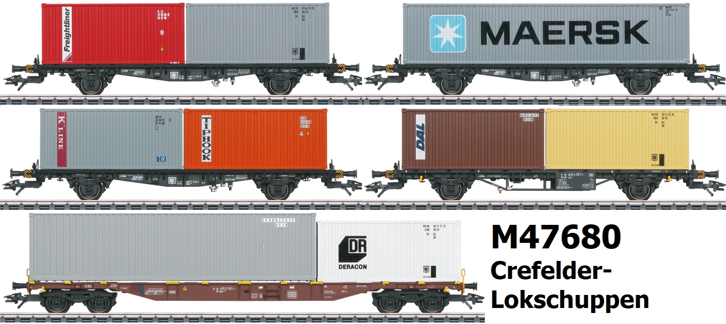Märklin 47680 Spur H0  Container-Tragwagen-Set        299