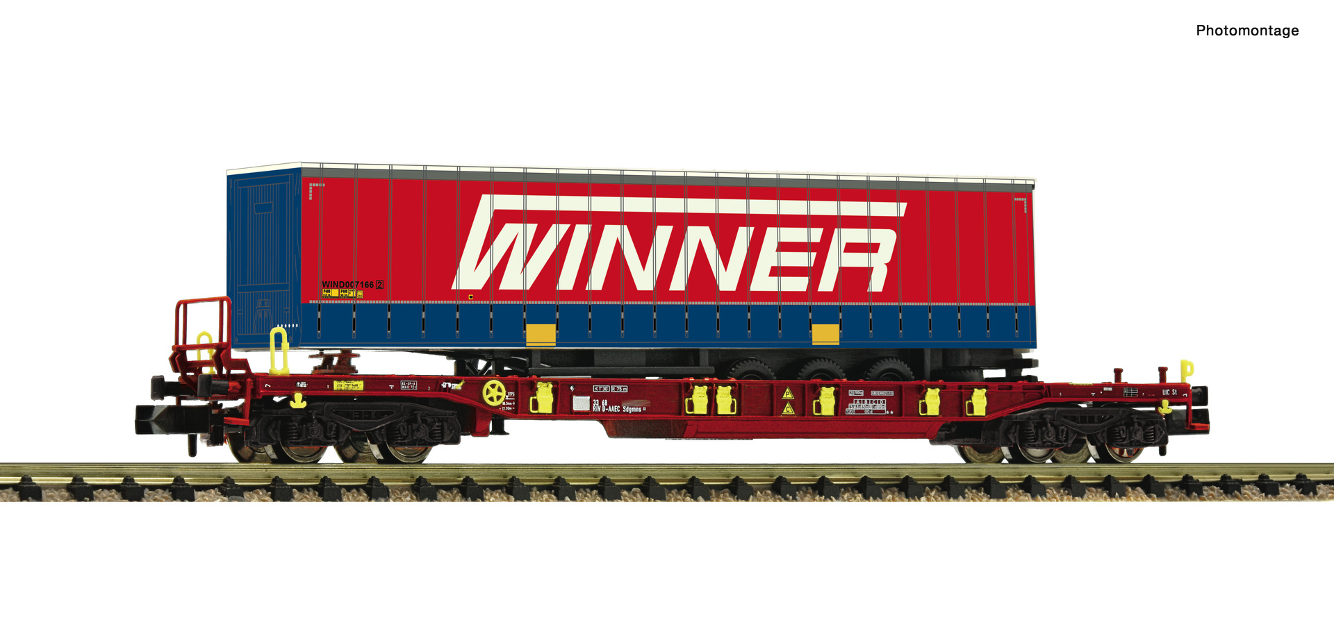 Fleischmann 825034 Spur N Taschenwagen T3 Auflieger Winner