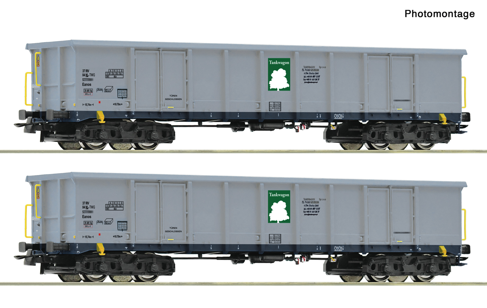 ROCO 6600295 Spur H0 2er Set Eanos Tankwagon          79,9