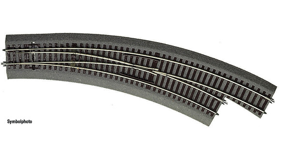 ROCO 42573 Spur H0 Bogenweiche rechts BWR 3/4 mB      43,4