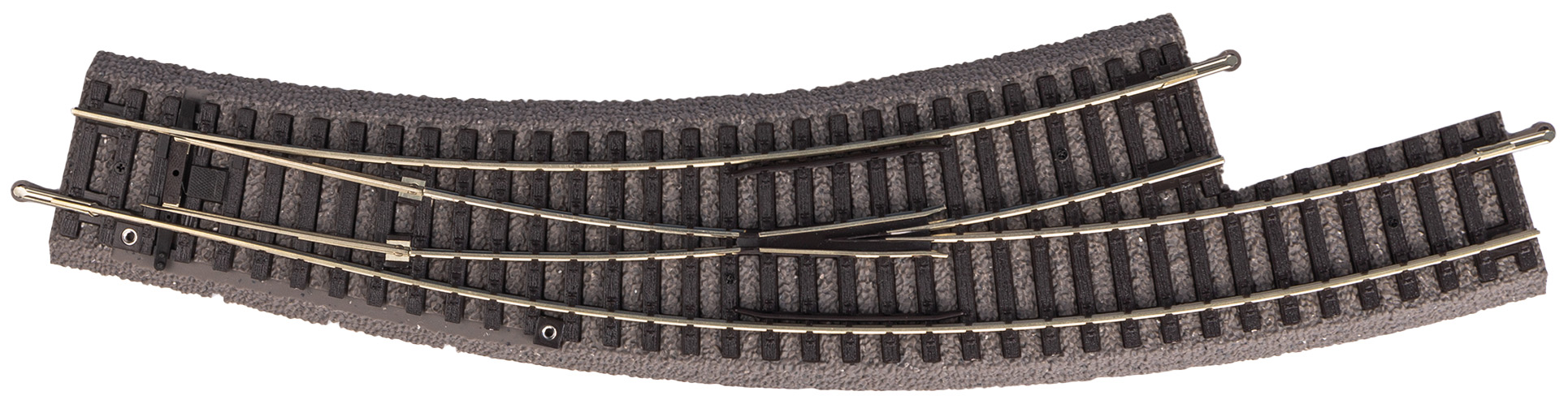 PIKO 55422 H0 Bogenweiche mit Bettung, link