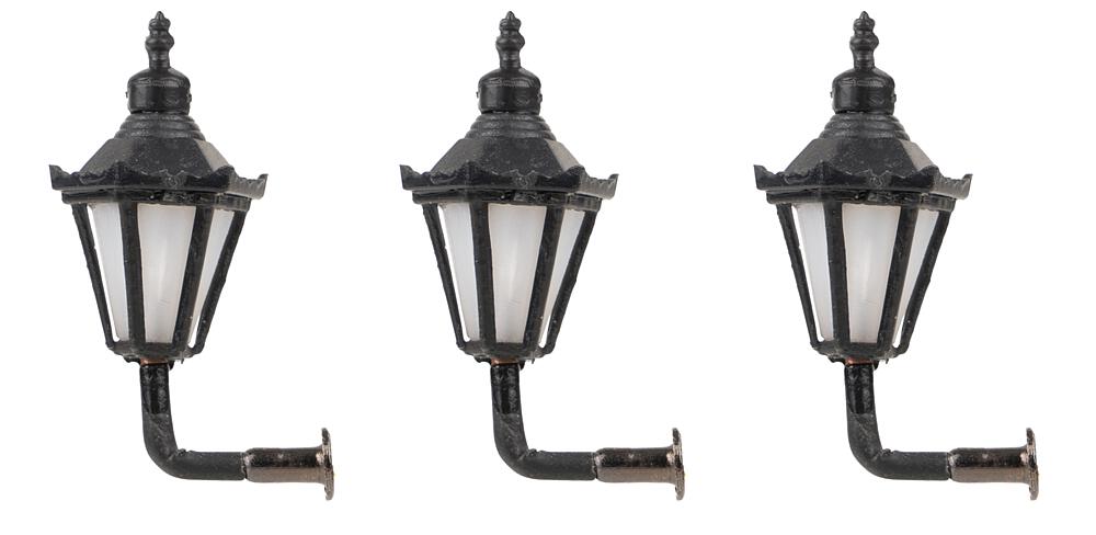 Faller 180111 Spur H0 LED-Wandleuchte, Sechskantlaterne mit