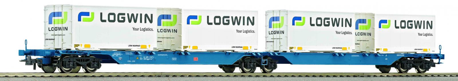 H0 Doppelcontainerwagen DBAG LOGWIN
