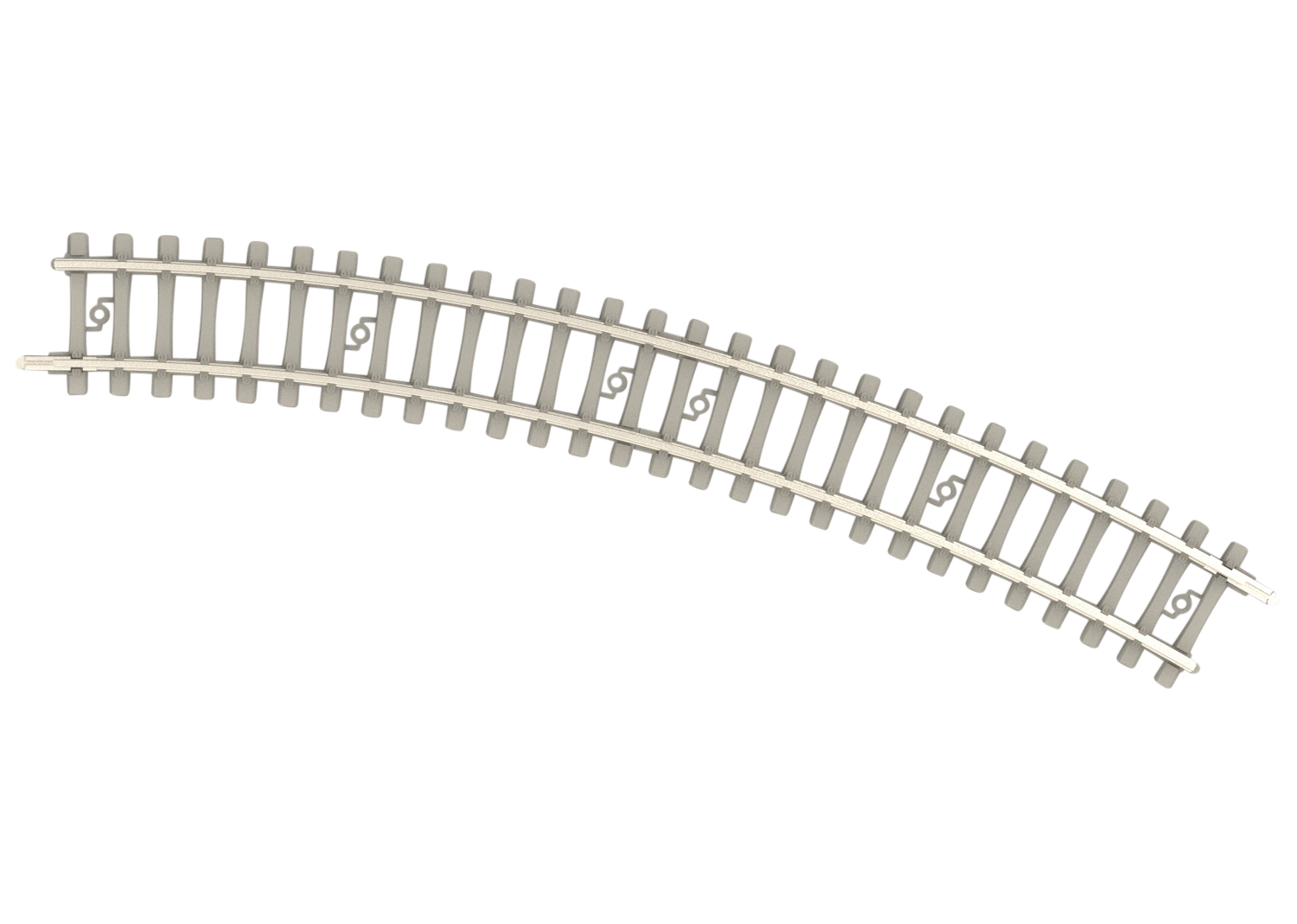 Minitrix 14522 Spur N Gebogenes Gleis mit Betonsch    2,99