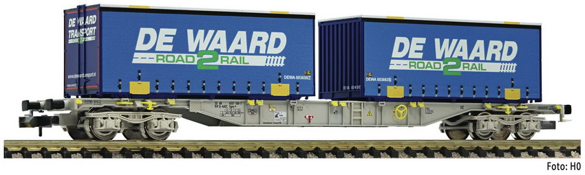 Fleischmann 845373 Spur N Containerwagen AAE+2 De Waard Ep 6