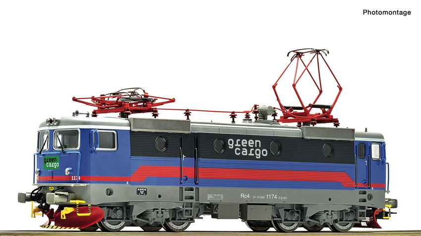 ROCO 70458 E-Lok Rc4 1174 Green Cargo SOUND DCC   #   389.90