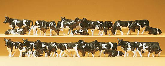 Spur H0 Khe, schwarz/weiá. 30 Figure            Preiser H0