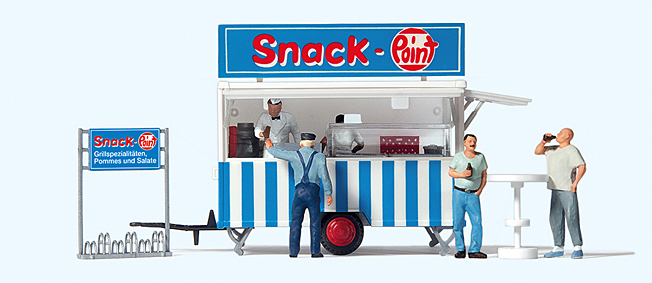 Spur H0 Verkaufswagen "Snack Point"    NH2023    Preiser H0