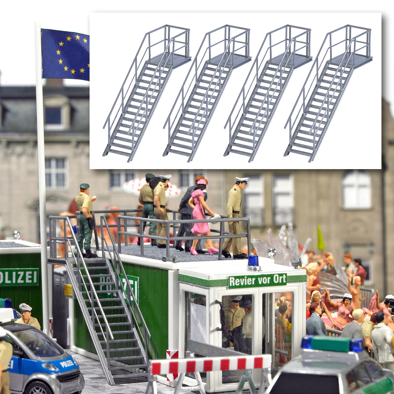 H0     M-Set 4 Metalltreppen H0                       06.99]