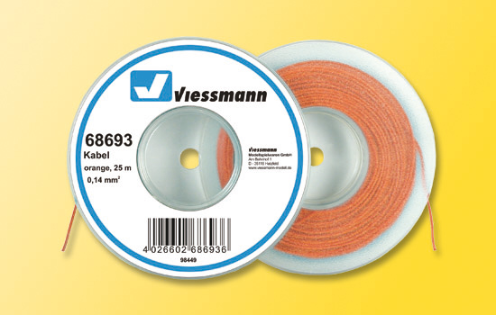 Viessmann 68693 Spur Kabel 25 m, 0,14 mm², orange  8,95