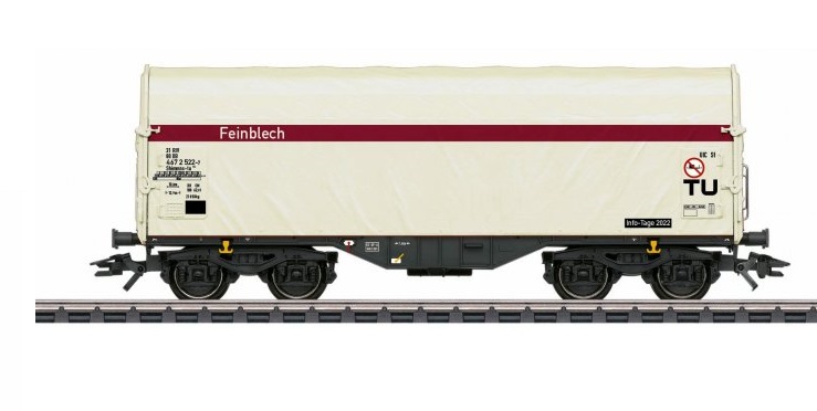 Märklin 48352 H0 Schiebeplanwagen DB Feinblech Infotag 2022#