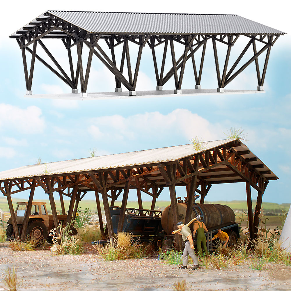 Busch 1418 Spur H0 Fahrzeug-Unterstand H0             33,99