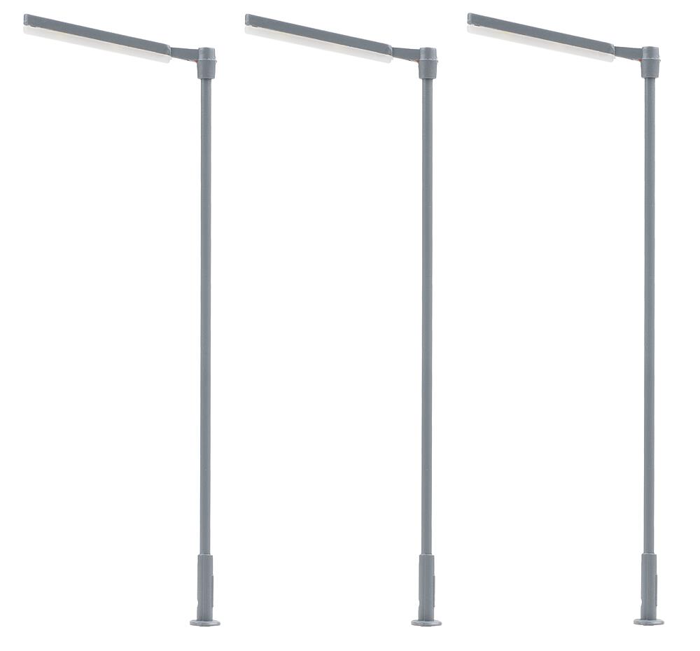 Faller 180121 Spur H0 LED-Kreuzmastleuchte, kaltweiß, 3 Stüc