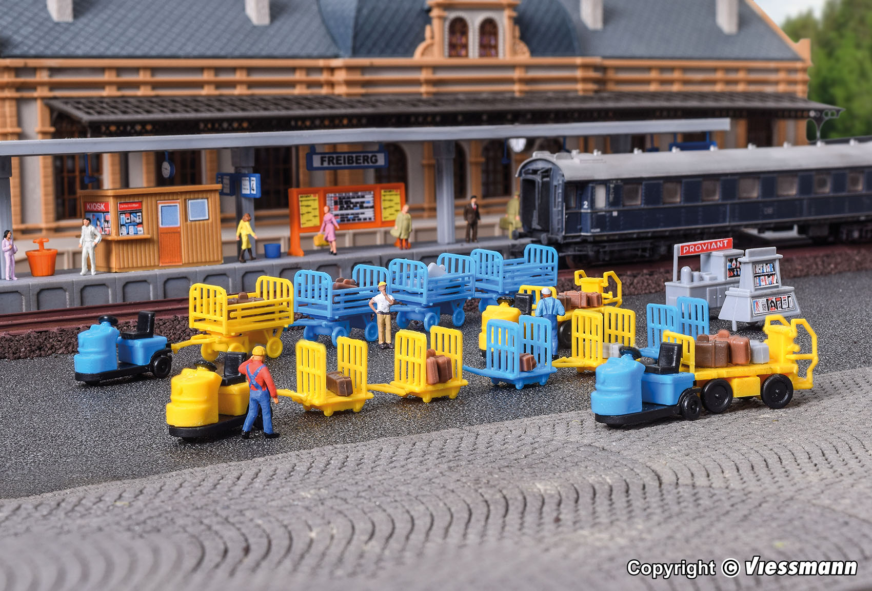 Kibri 37530 Spur N Deko-Set Gepäckwagen            27,5