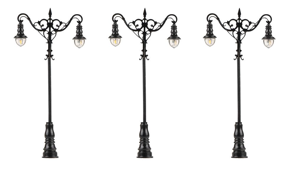 Faller 180106 Spur H0 LED-Laterne, Kugel-Hängeleuchten, kalt