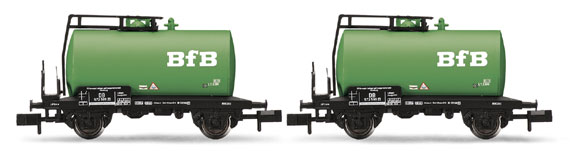 Arnold 6092 Spur N Set 2 Kesselwagen BfB  grün