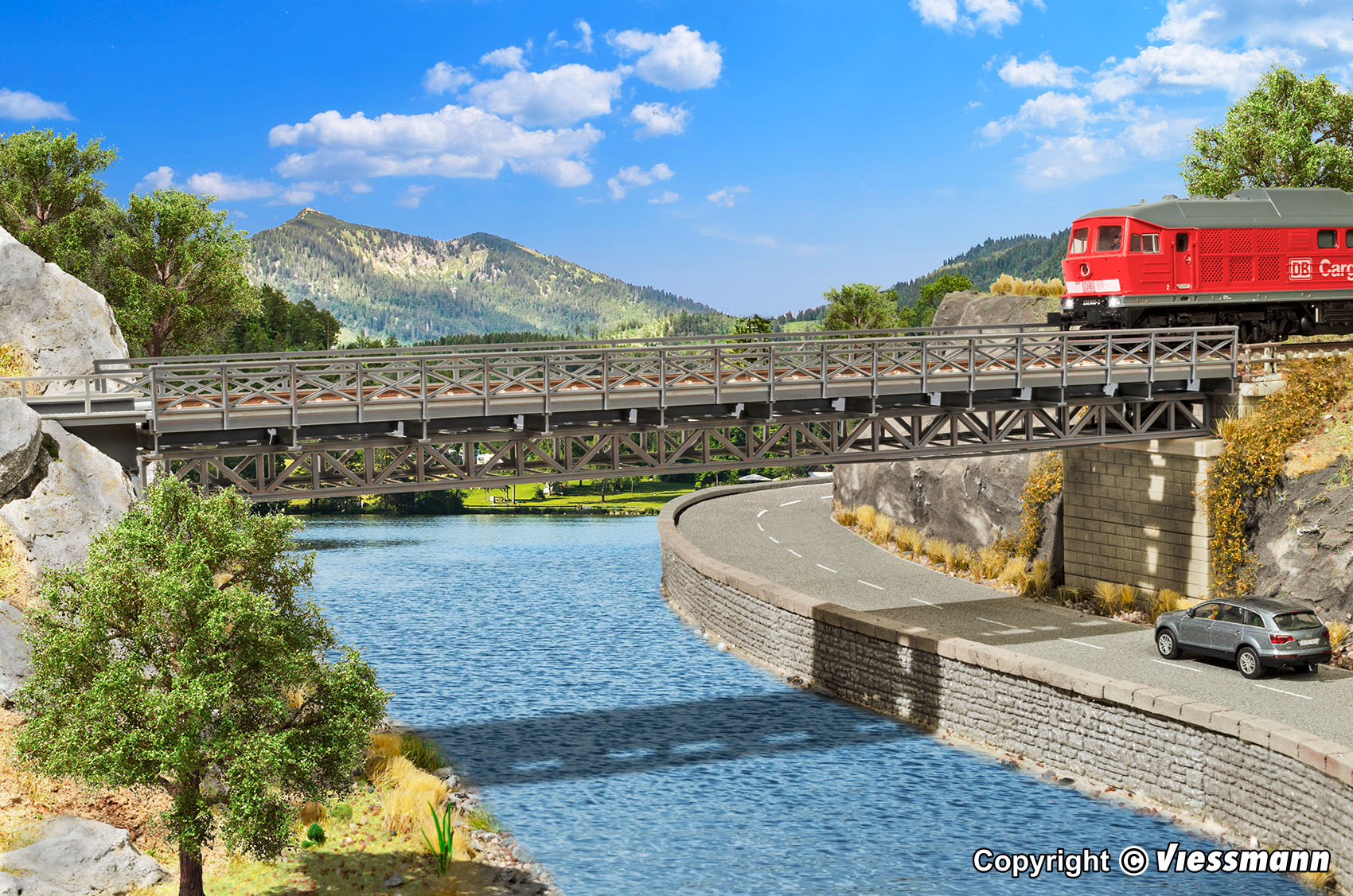 Kibri 39707 Spur H0 Fachwerk-Stahlbrücke, eing     31,95